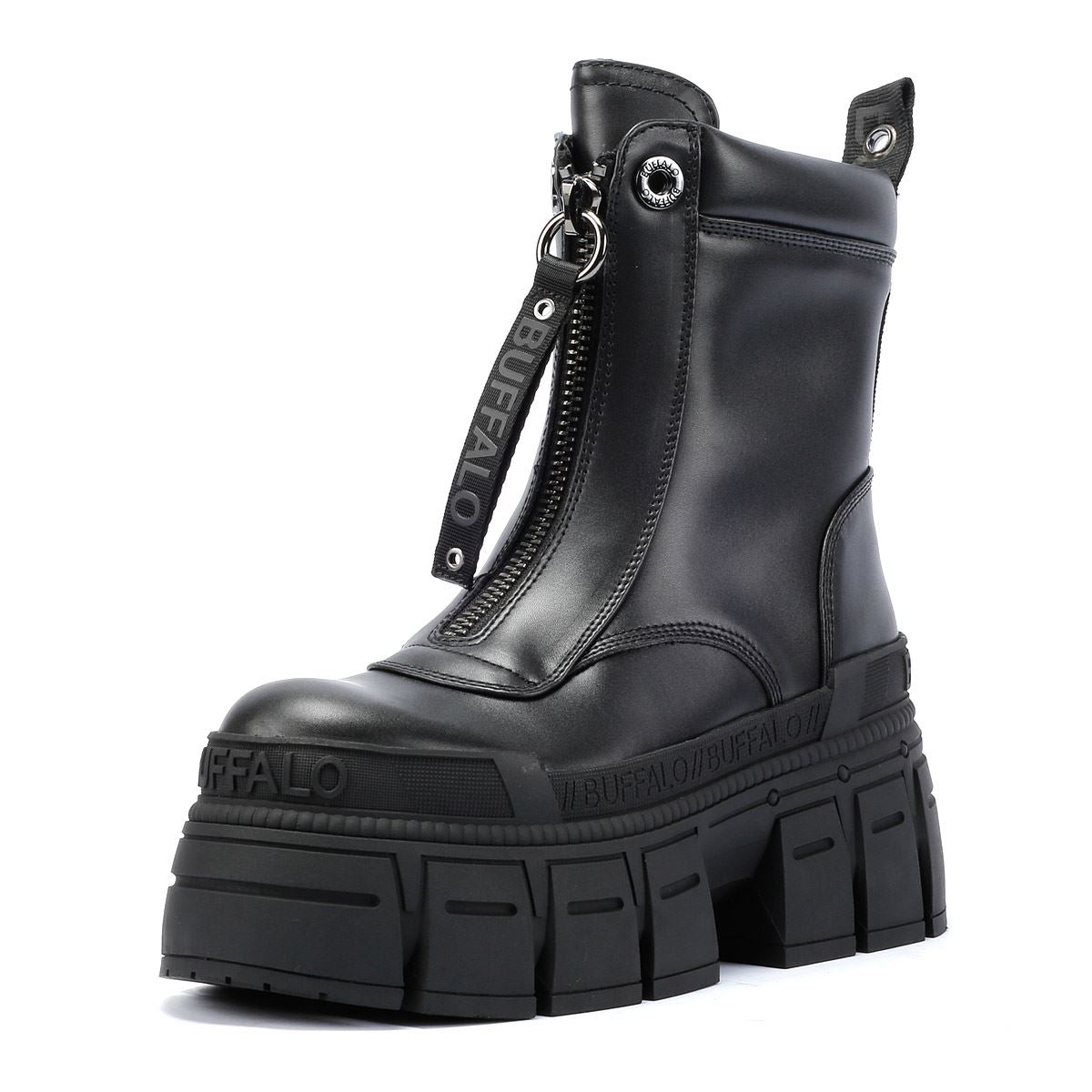Buffalo Gospher Zip bottes noires pour femmes