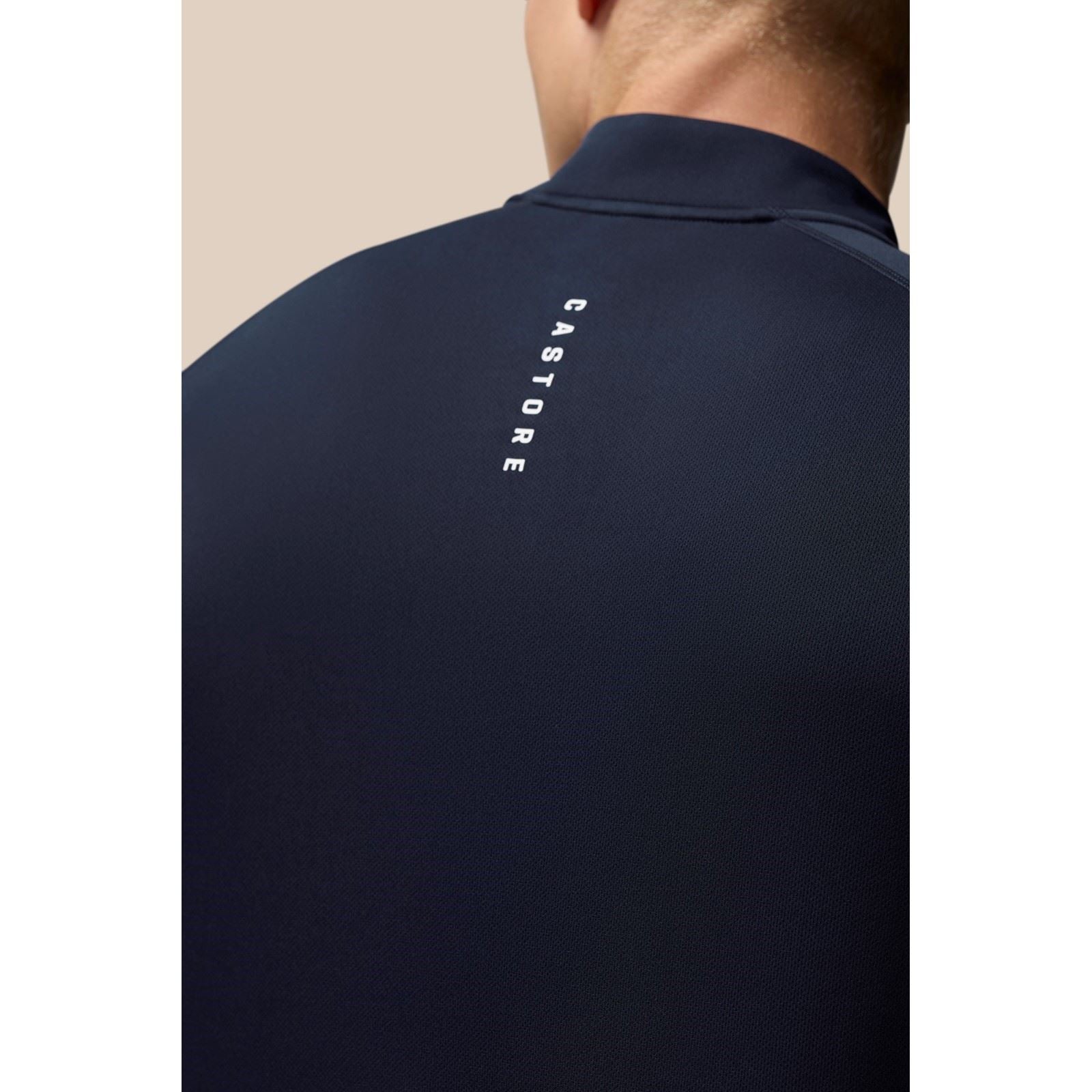 Castore Adapt Training 1/4 Zip Top T-Shirts De Sport Pour Hommes En Polyester Bleu