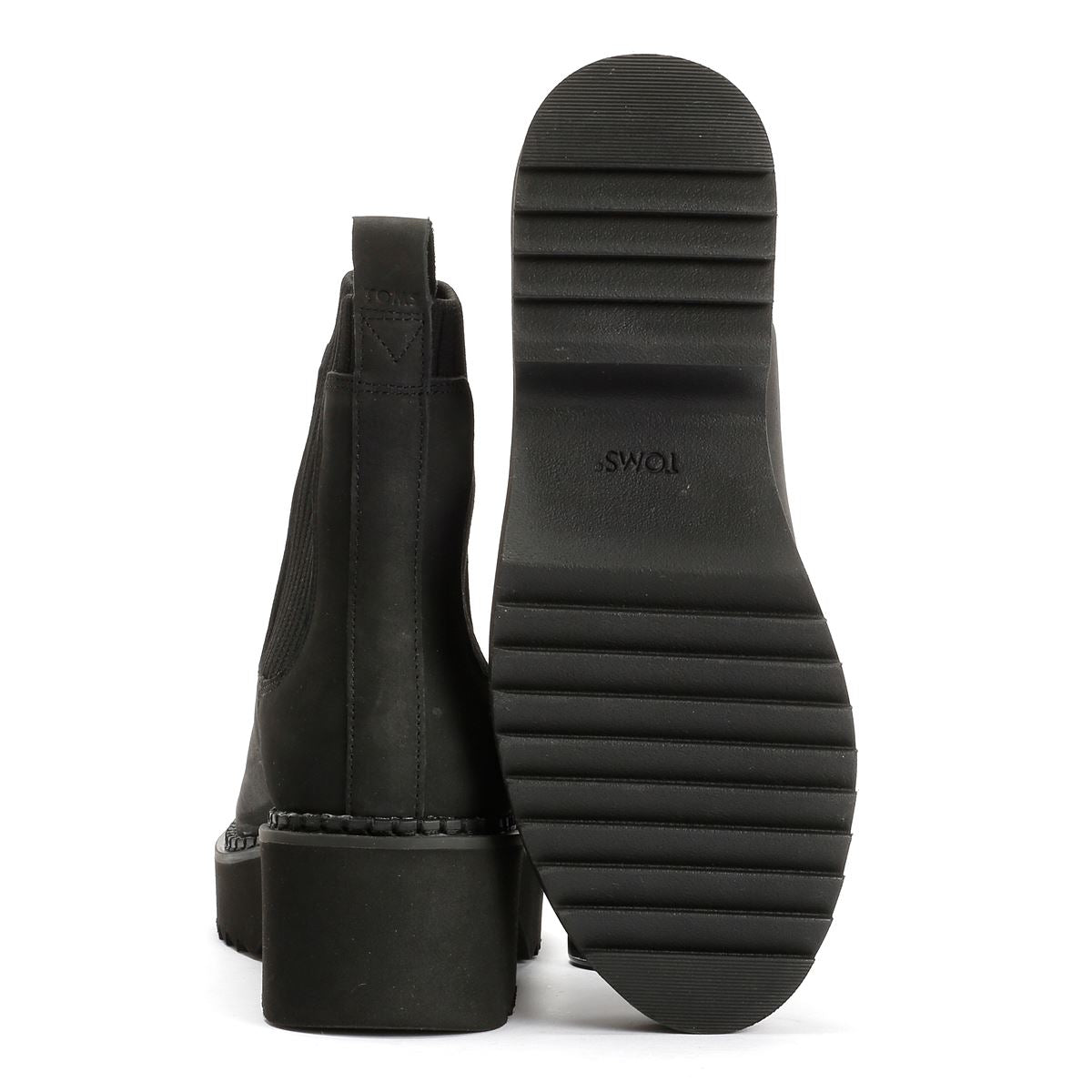 TOMS Millie Bottes Noires En Nubuck Pour Femmes