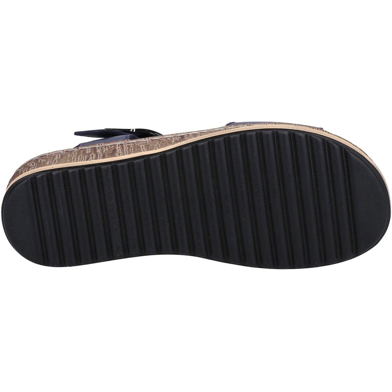 Hush Puppies Ellie Sandales En Cuir Pour Femme De Couleur Marine