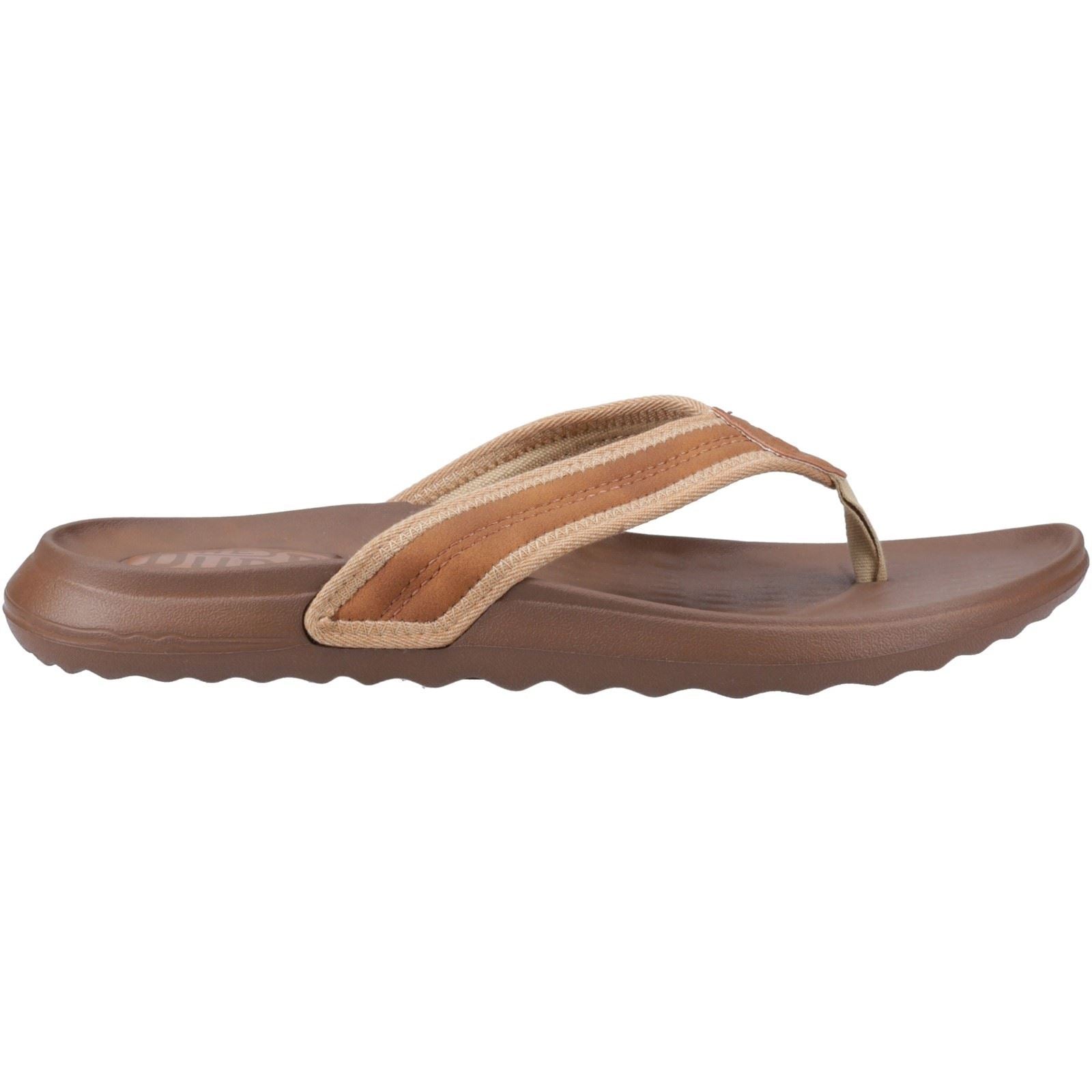 HEYDUDE Myers Tongs Pour Homme Lion Orange/Downtown Brown En Polyuréthane