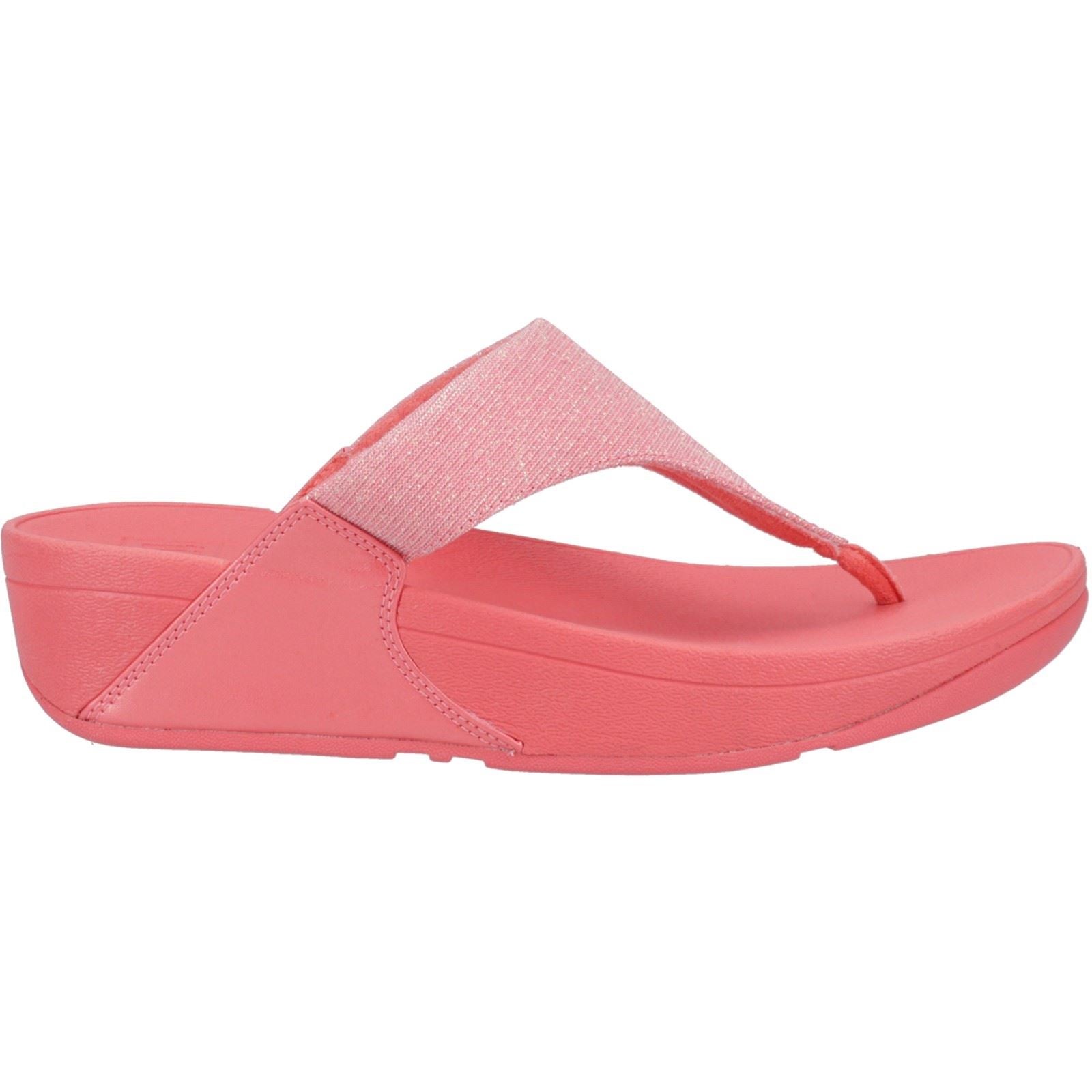 Fitflop Lulu Shimmerlux Sandales En Polyester Pour Femmes Corail Rosé