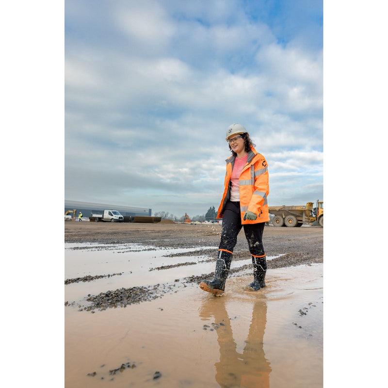 Muck Boots Grit S5 Bottes En Caoutchouc Pour Femme Noir/Orange