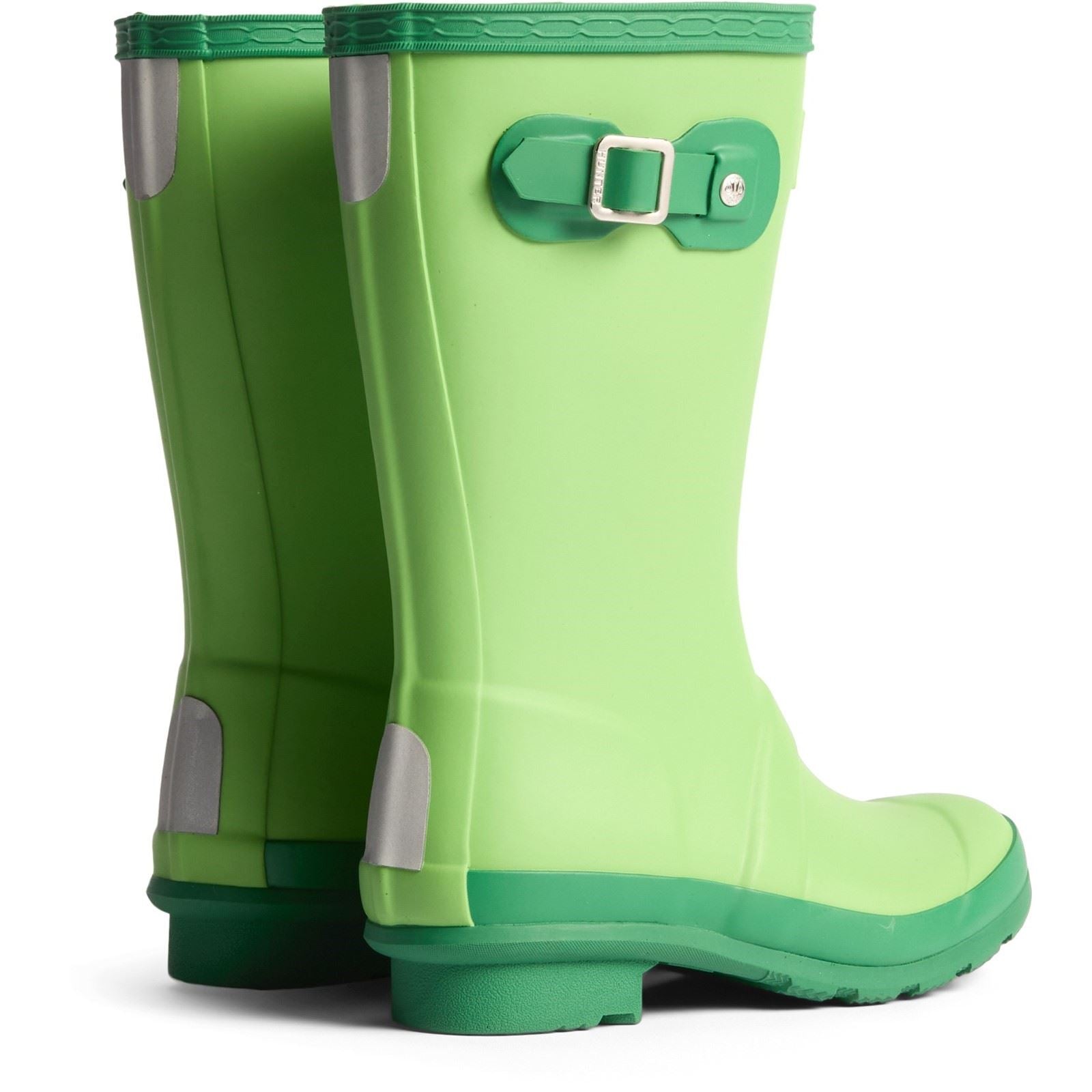 Hunter Junior Originals Bottes En Caoutchouc Unisexes Pour Enfants En Laitue De Mer/Verdissement Twisté