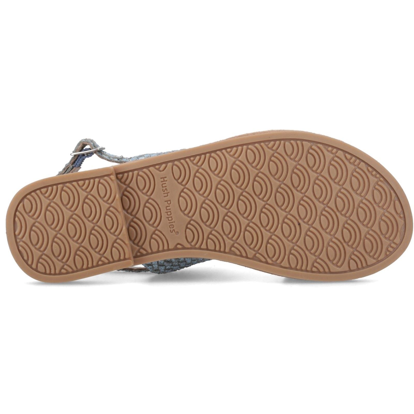 Hush Puppies Helene Sandales En Cuir Bleues Pour Femmes