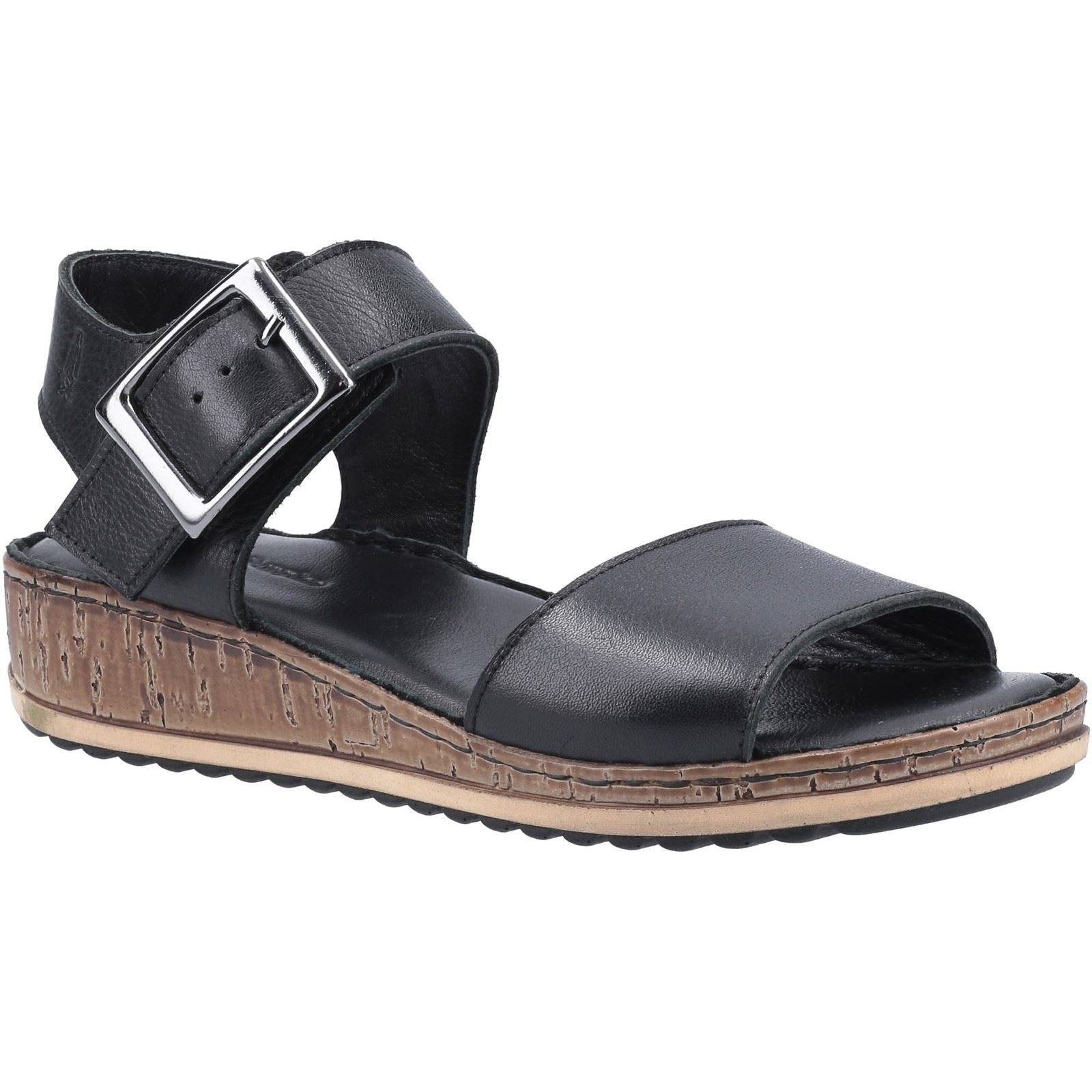 Hush Puppies Ellie Sandales Noires Pour Femmes En Cuir