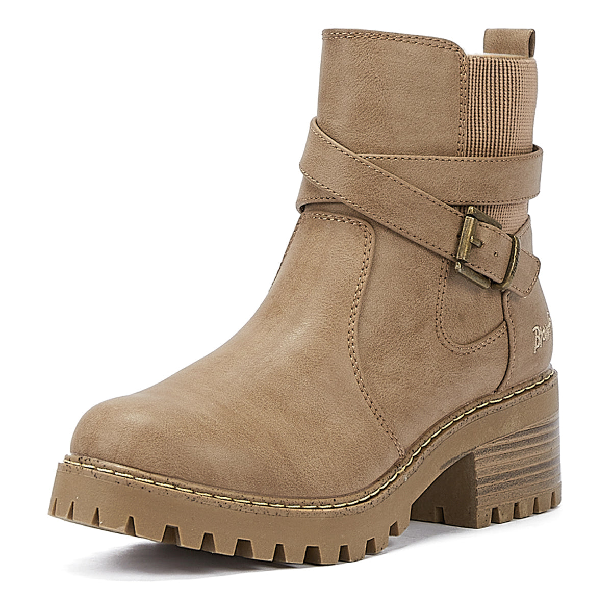 Blowfish Malibu Bottes En Cuir Marron Pour Femmes