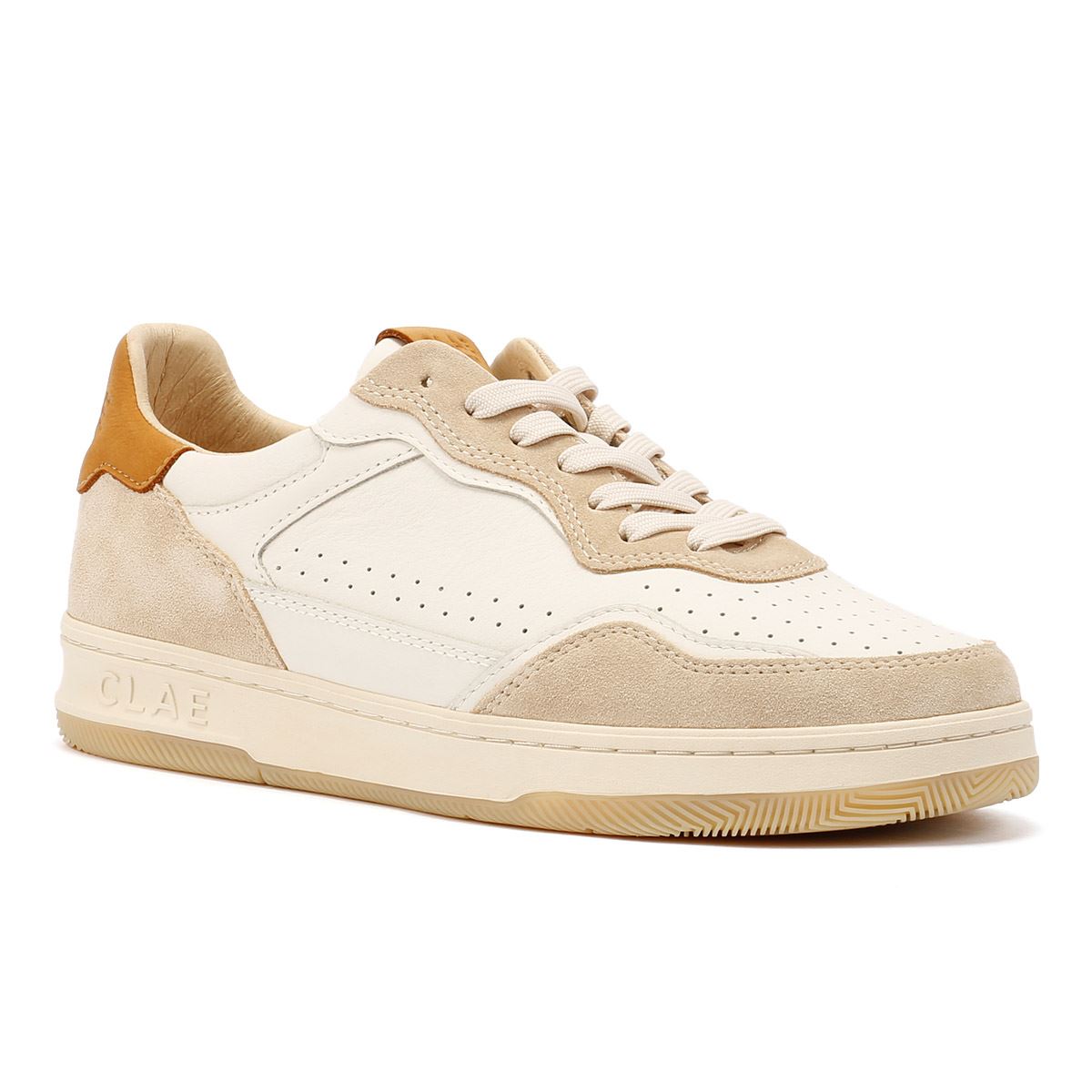 Clae Haywood Fog Baskets Blanches En Cuir Pour Hommes