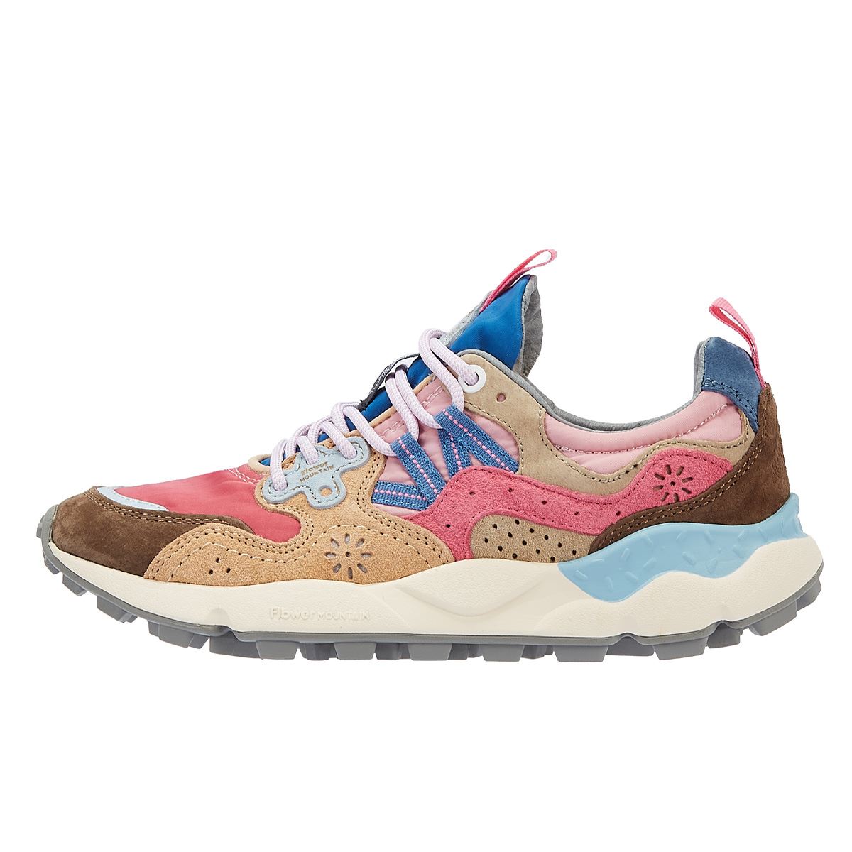 Flower Mountain Yamano 3 Baskets En Daim Rose/Beige Pour Femmes