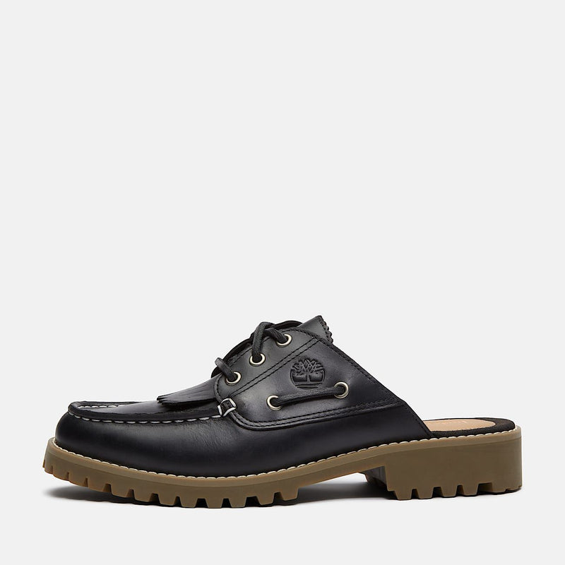 Timberland Noreen Mules Noires En Cuir Pour Femmes