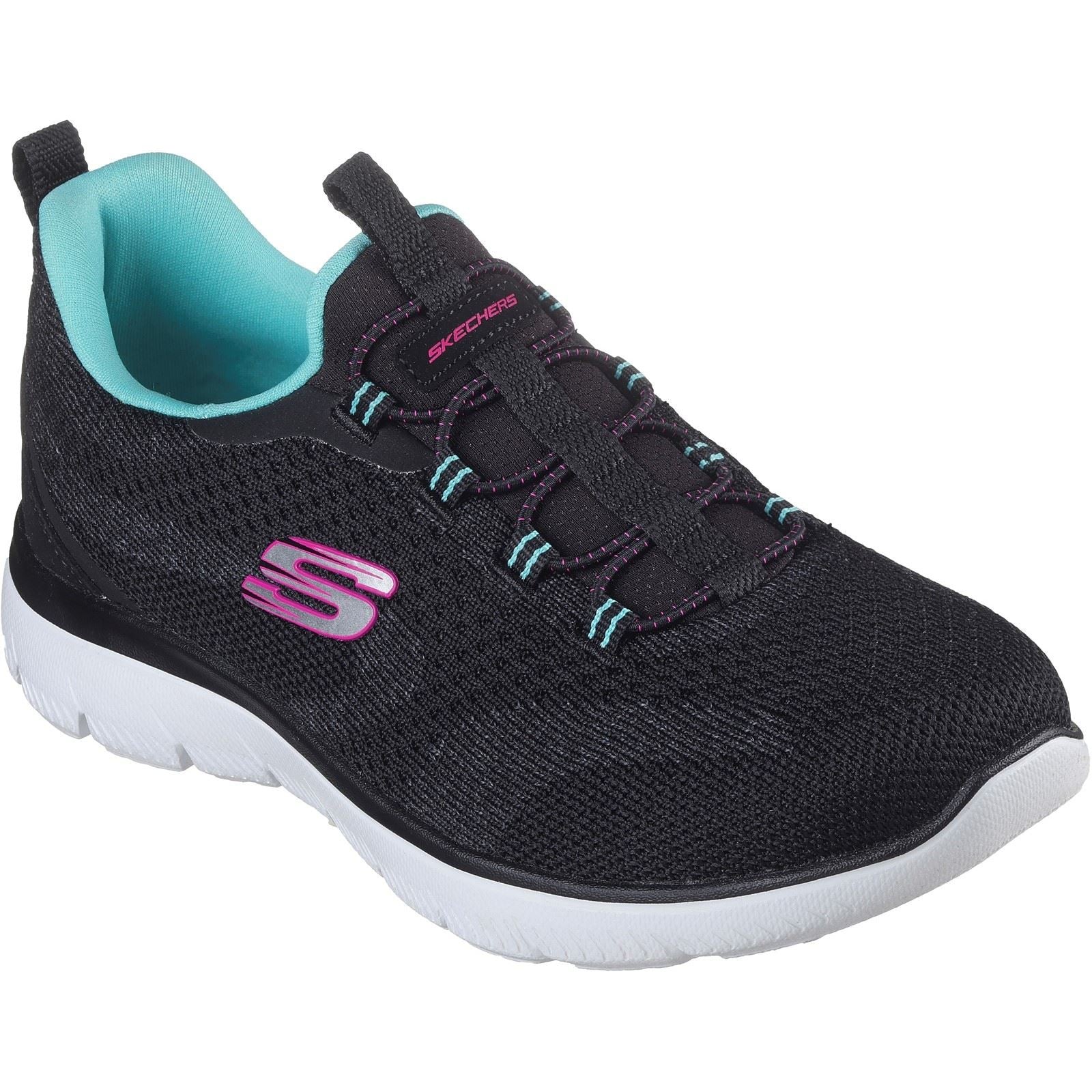 Skechers Summits New Nature Chaussures De Sport Pour Femmes Noires/Multicolores