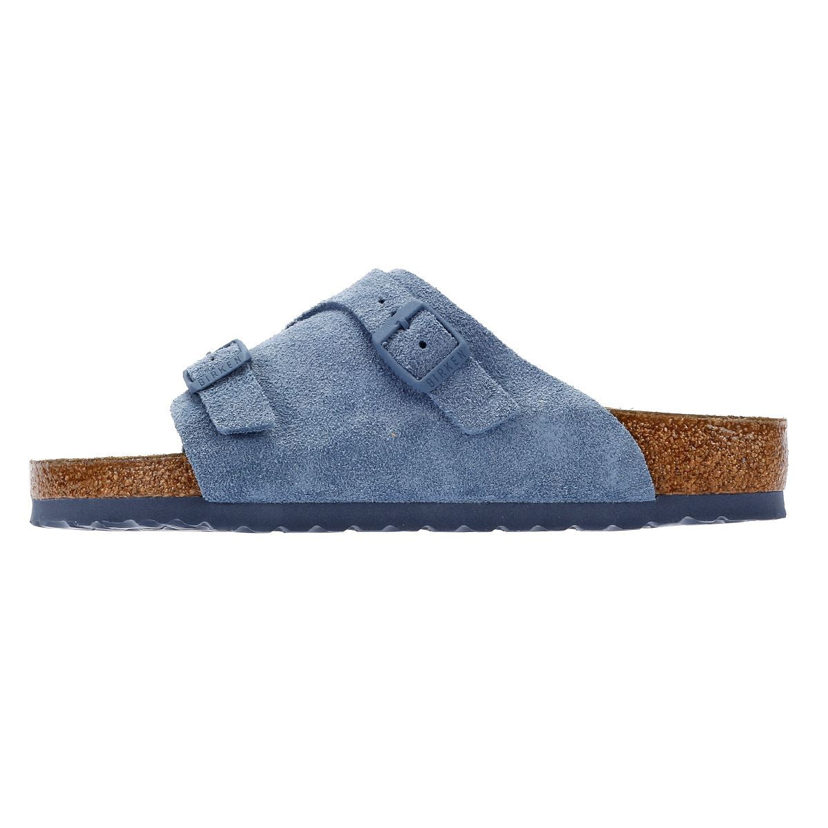 Birkenstock Zurich Sandales En Daim Bleu Élémentaire