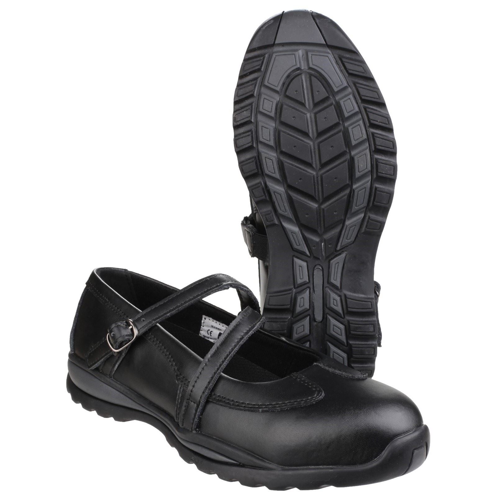 Amblers Safety  Chaussures De Sécurité Noires En Cuir Pour Femmes Fs55