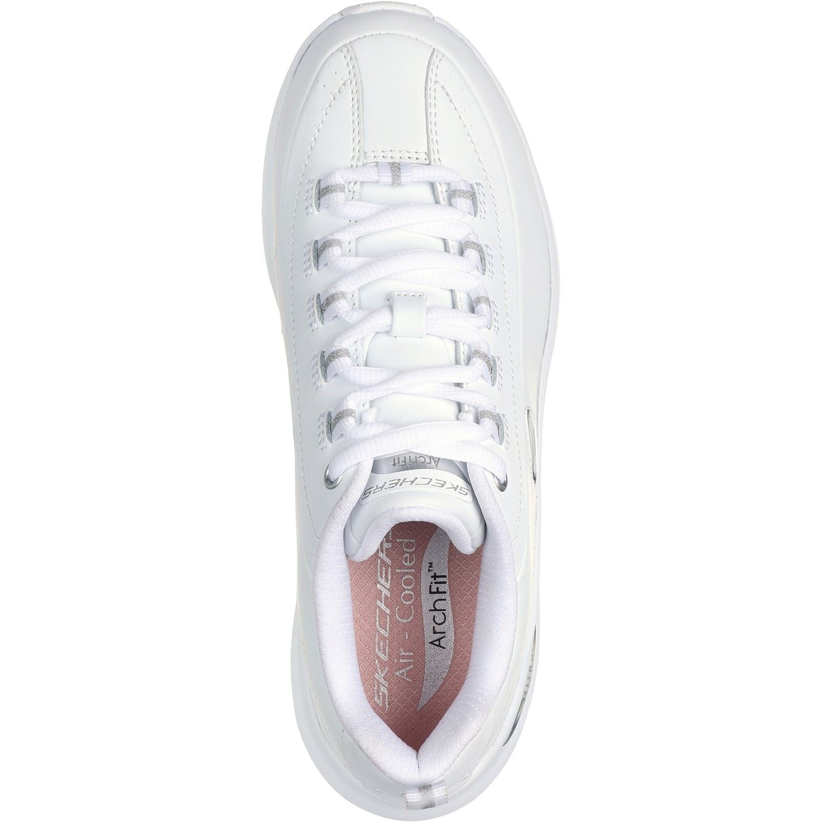 Skechers Arch Fit 2.0 Star Bound Baskets Blanches/Argentées Pour Femmes En Synthétique