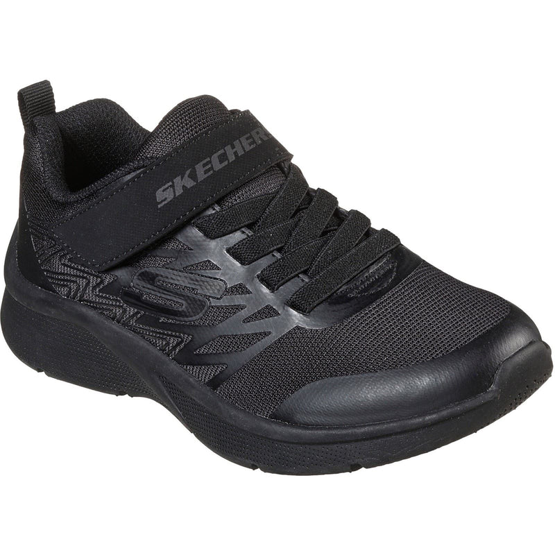 Skechers Microspec Texlor Chaussures De Sport Noires Pour Garçons En Polyester
