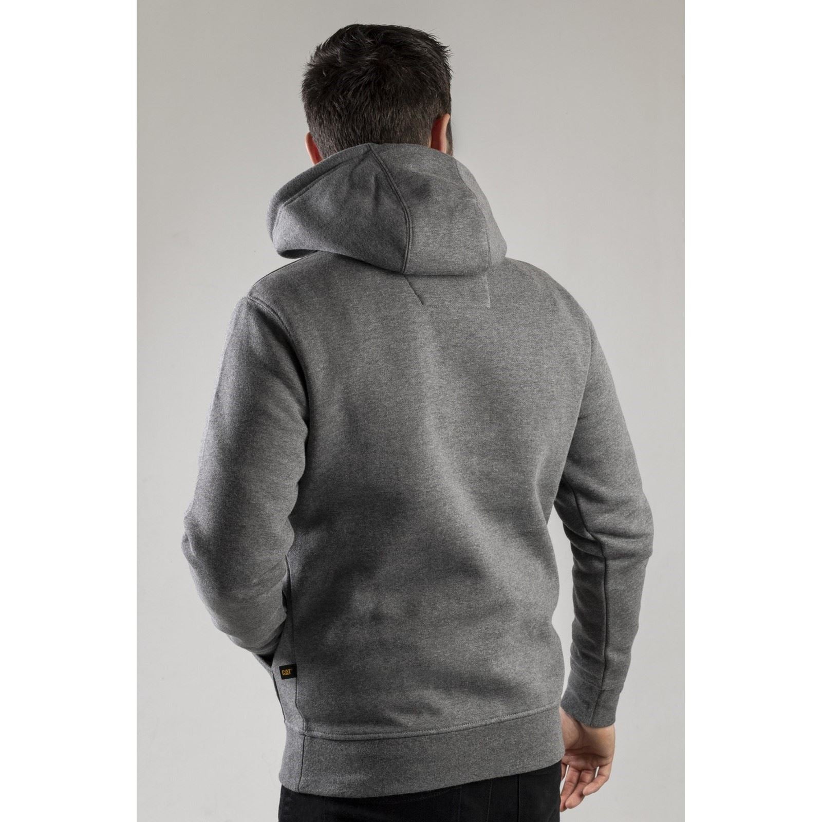 Caterpillar Trademark Sweat À Capuche Gris En Coton Pour Homme