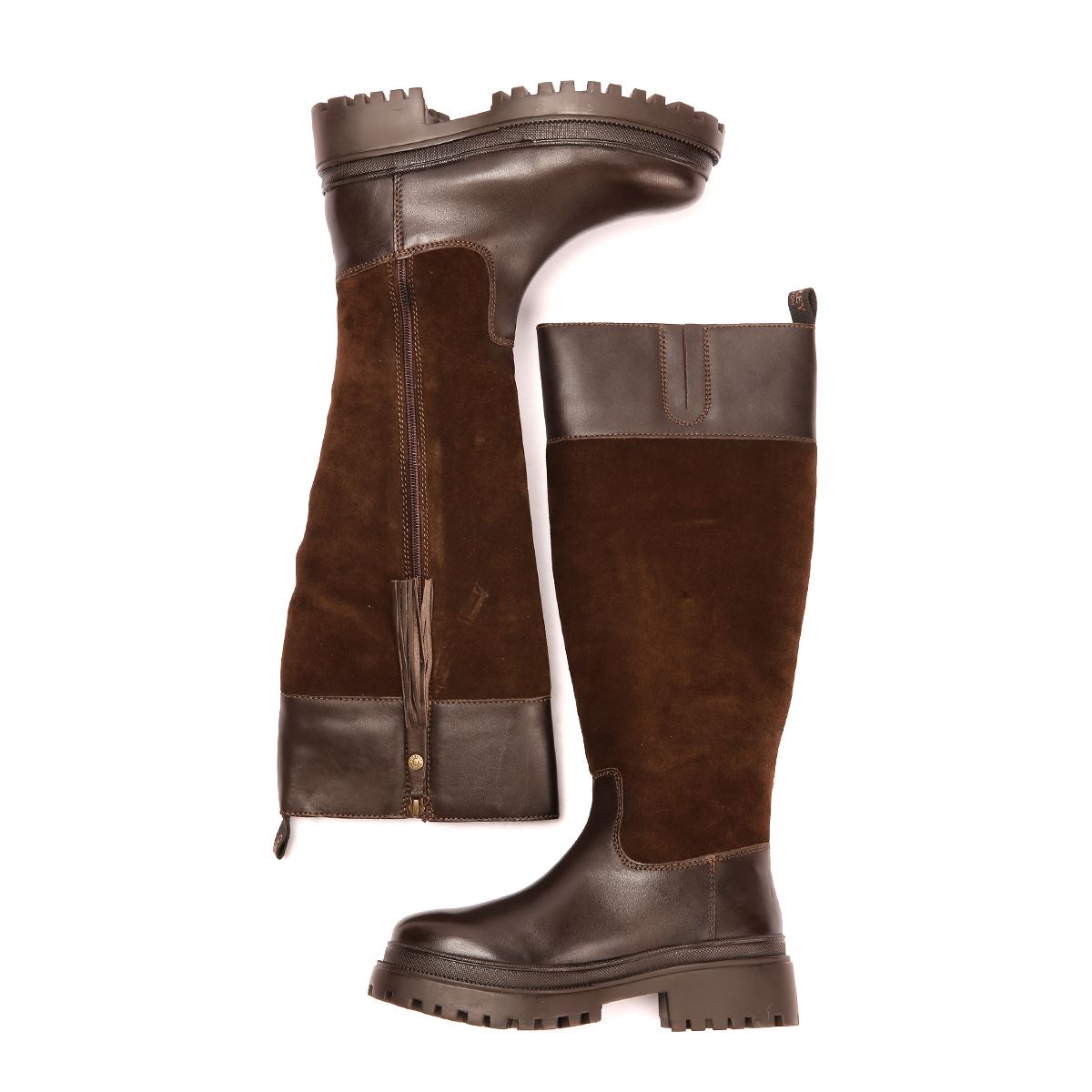 Osprey London The Bramble Tall Bottes En Cuir Pour Femmes Marron