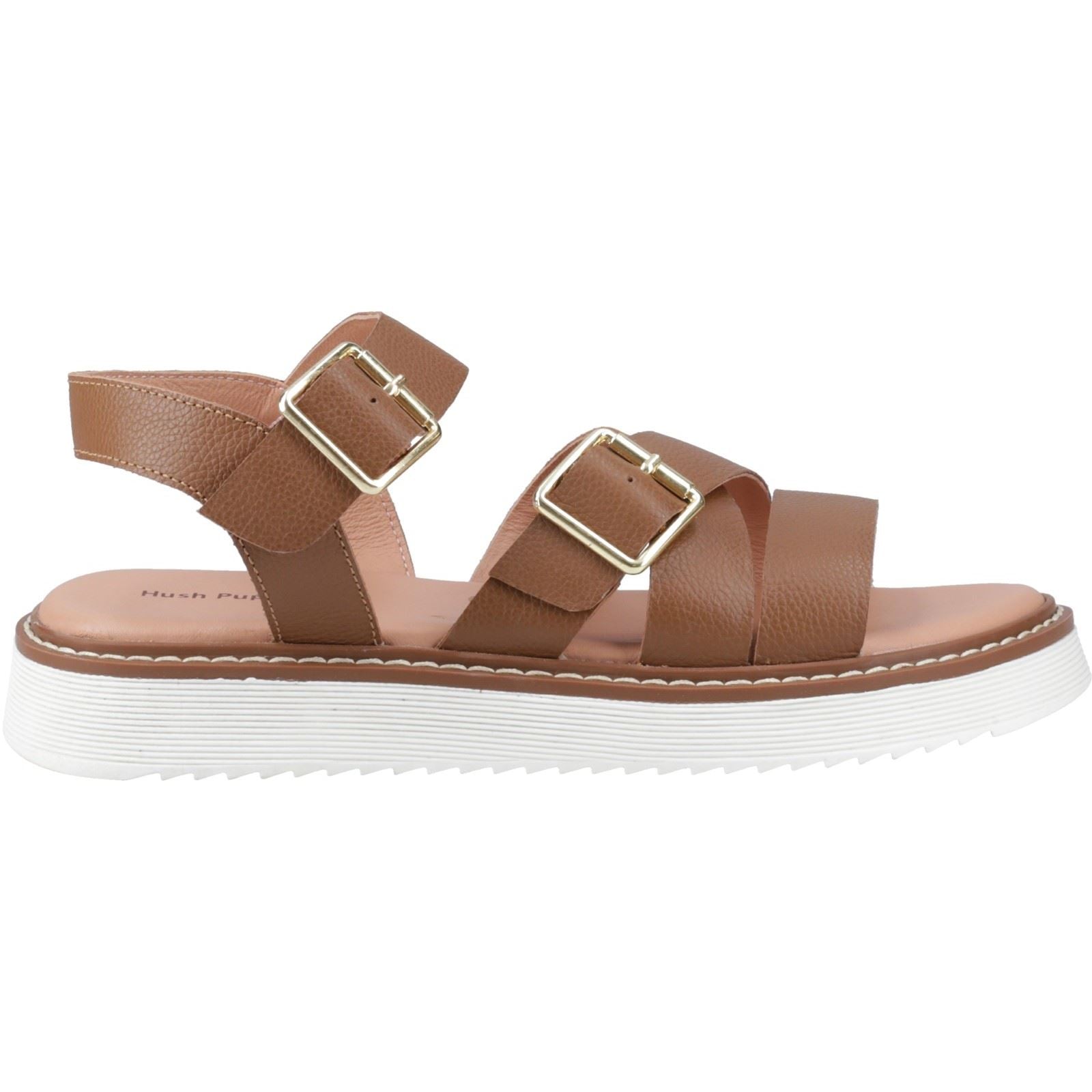 Hush Puppies Cady Sandales En Cuir Pour Femme Couleur Tan