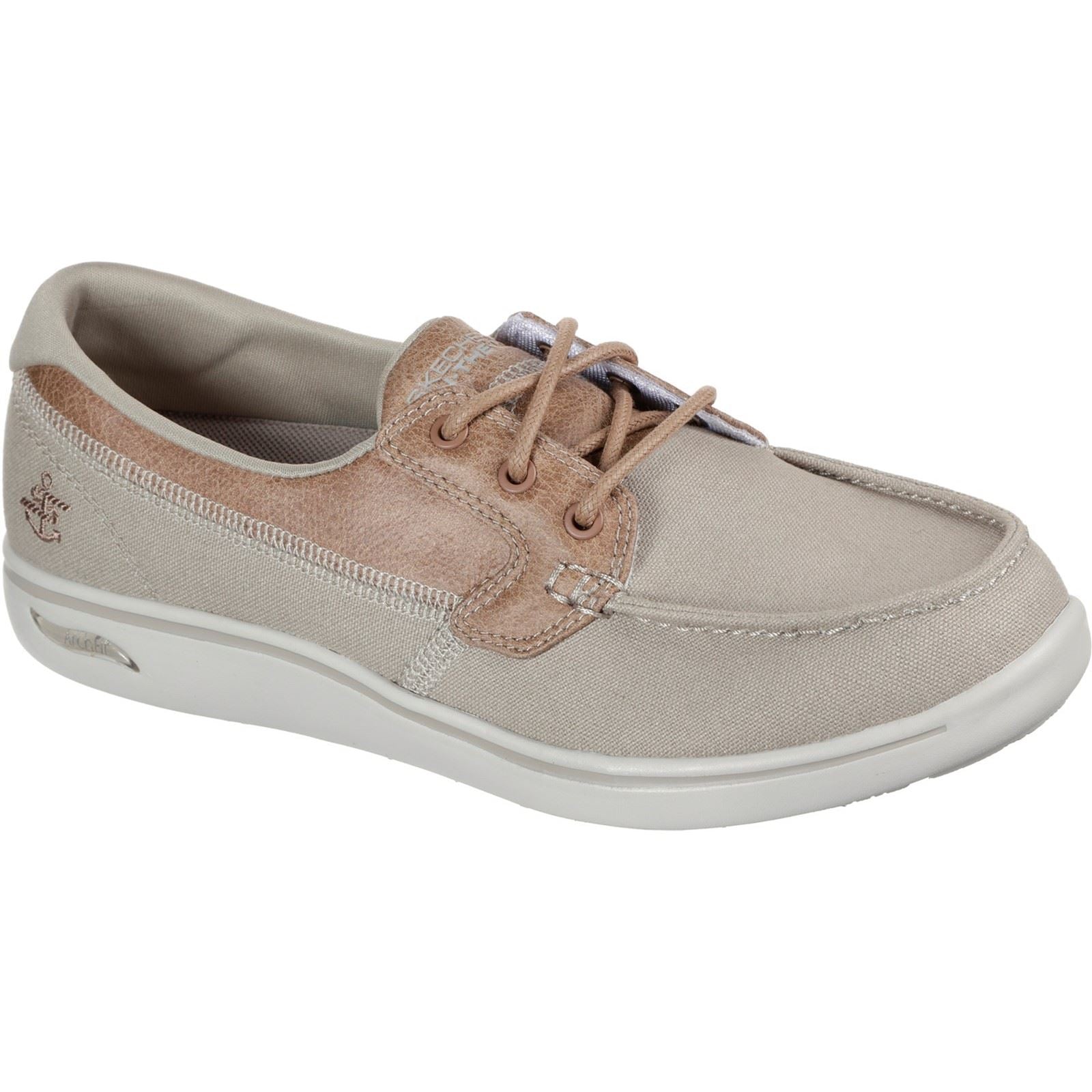 Skechers Arch Fit Uplift Cruise'N By Chaussures Bateau En Synthétique Naturel Pour Femme