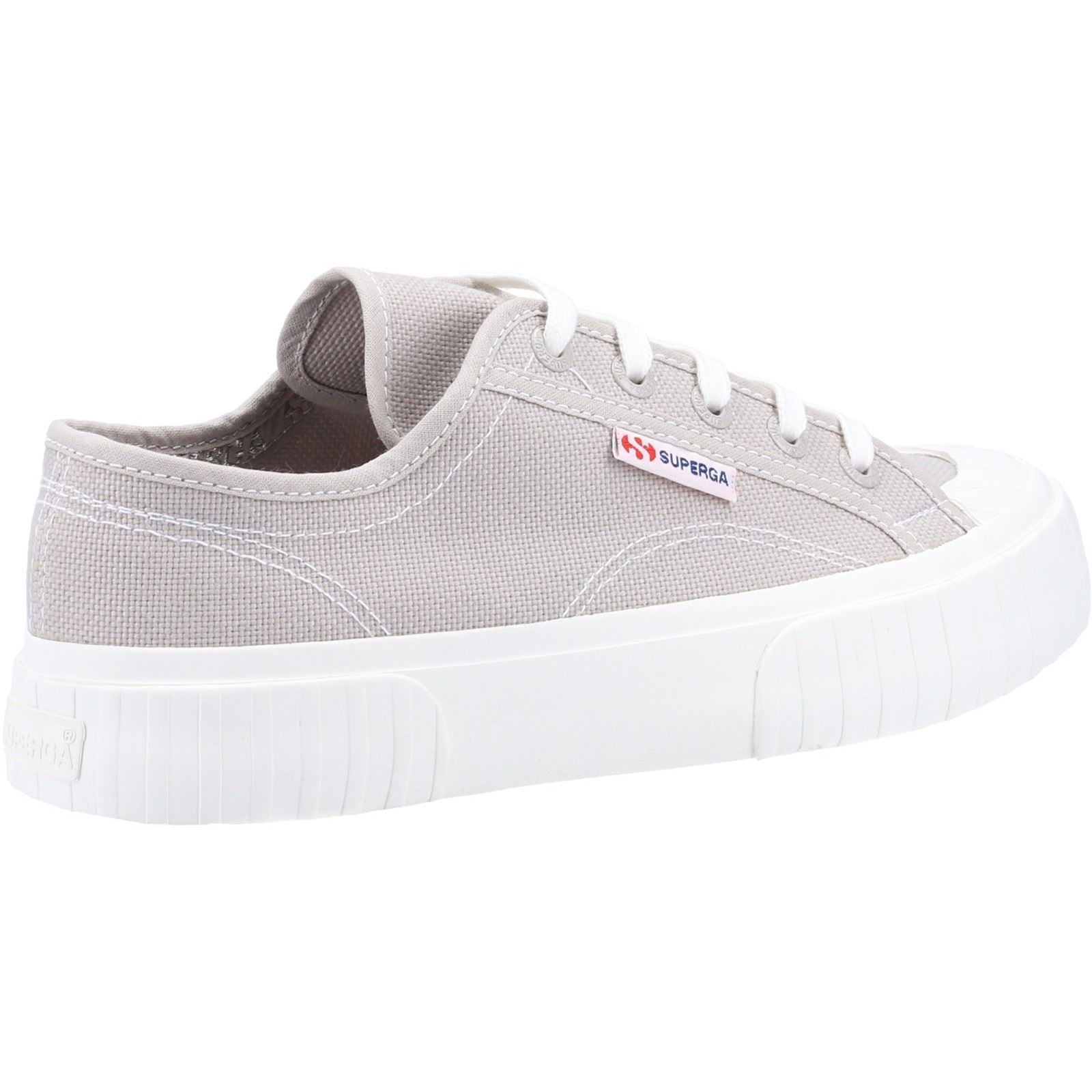 Superga 2630 Stripe Baskets Colomba Pour Femmes En Coton 100% Gris