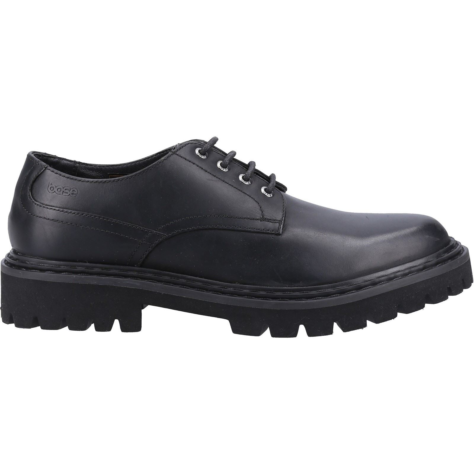 Base London Wick Chaussures En Cuir Noir À Lacets Pour Hommes