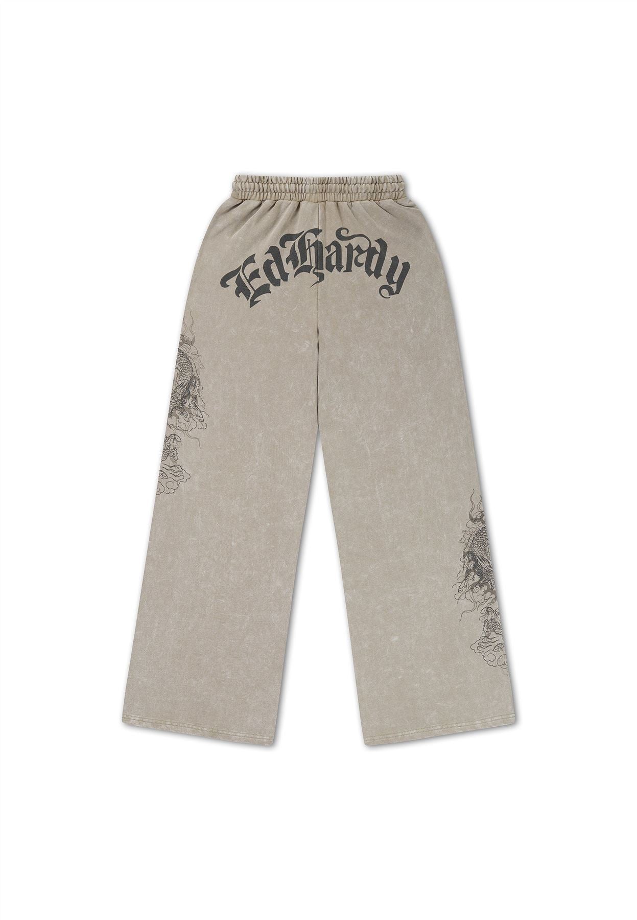 Ed Hardy Gothic Dragon Stone Wash Jogging Gris Pour Femmes