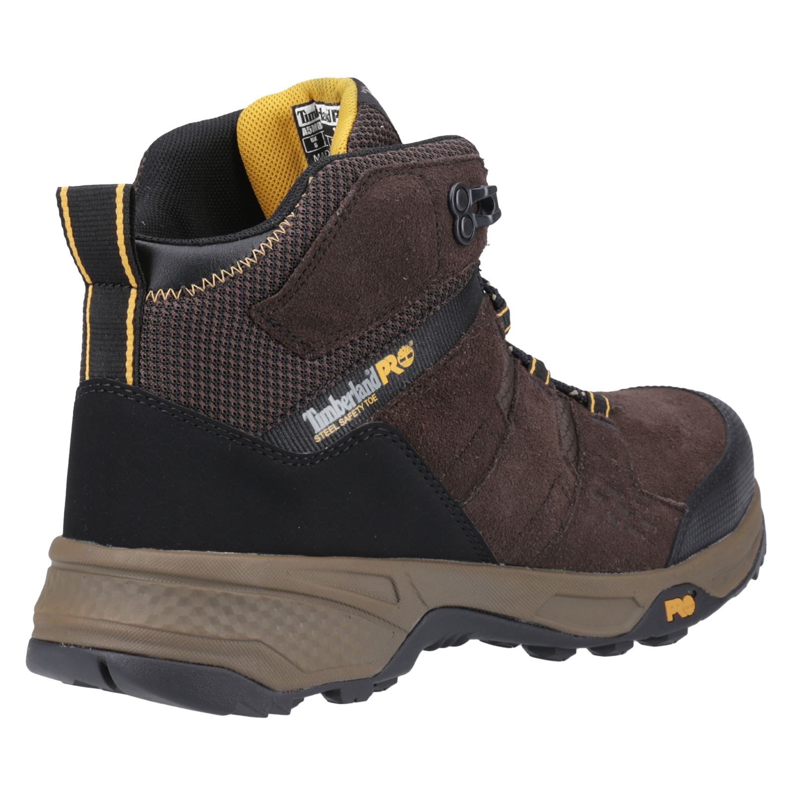 Timberland Pro Bottes De Sécurité En Cuir Brun Foncé Switchback