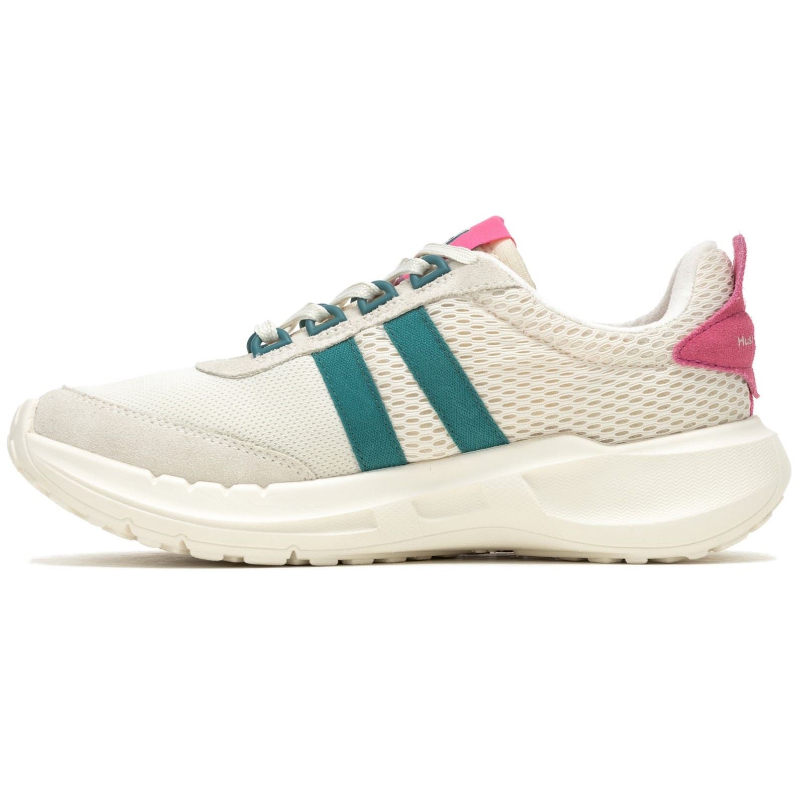 Hush Puppies Seventy8 Retro Runner Chaussures De Sport Pour Femmes En Daim Pierre/rose