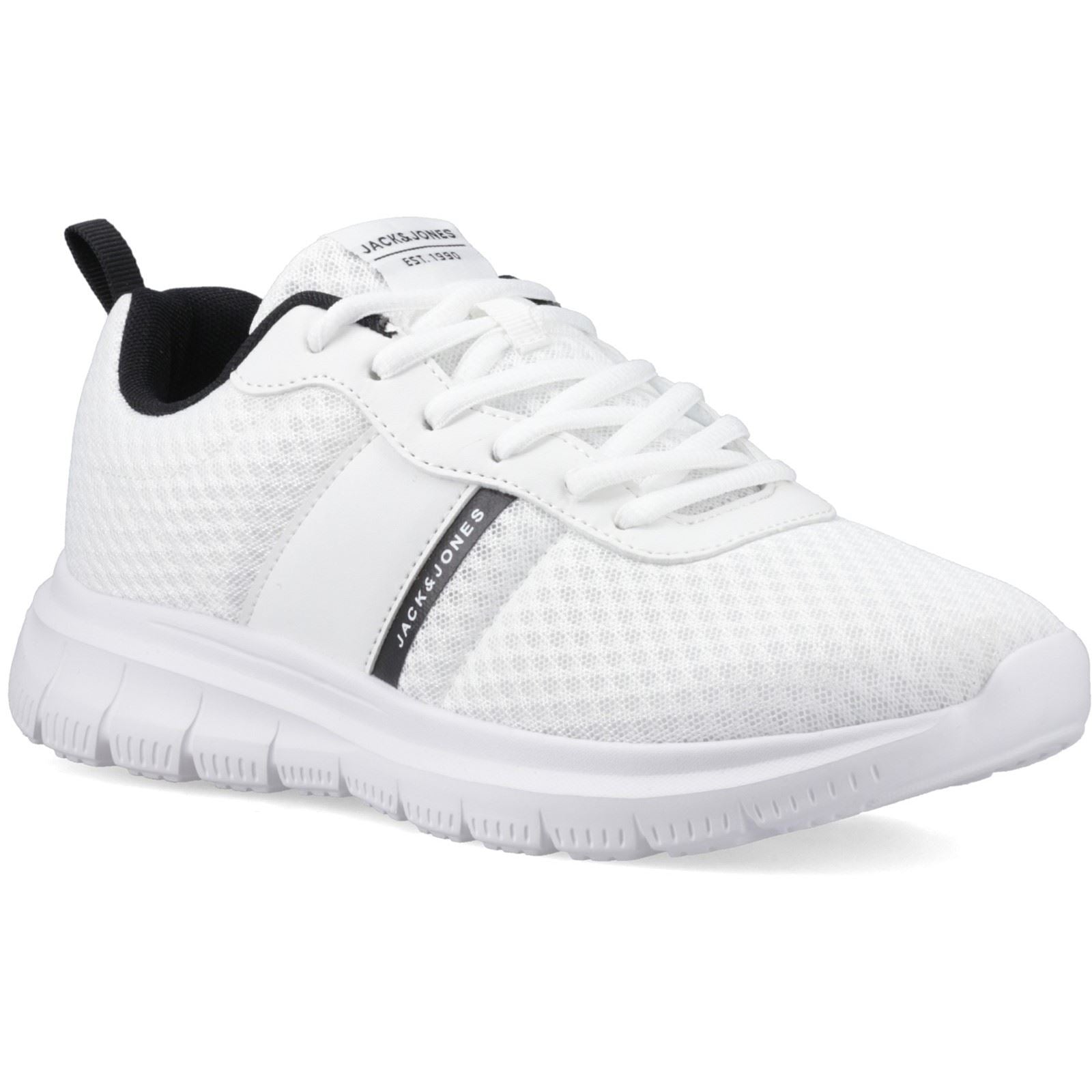 Jack & Jones Taylor Mesh Baskets Blanches Pour Hommes En Polyuréthane