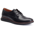 Base London Wing Chaussures Oxford Noires En Cuir Pour Hommes