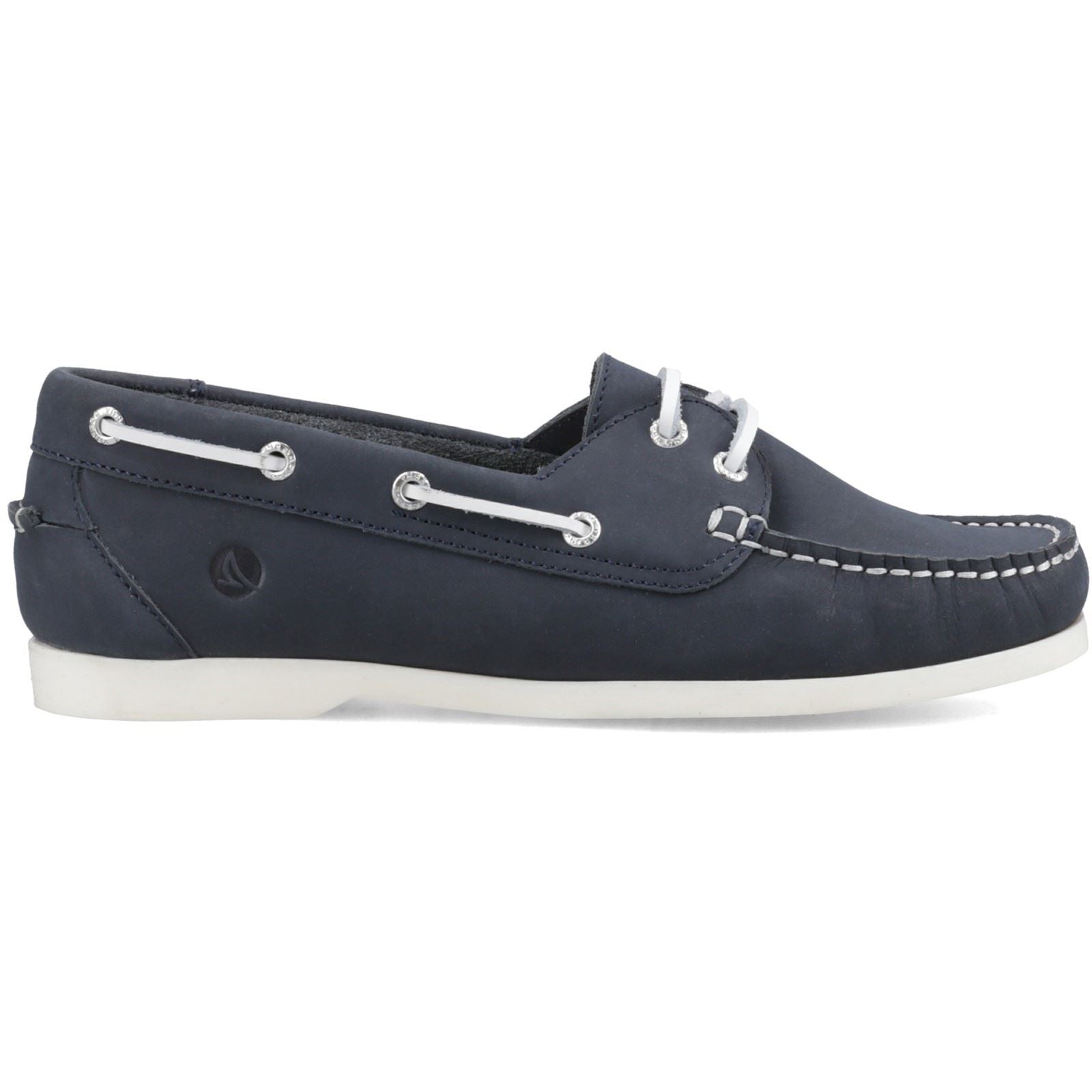Sperry Balboa 2 Eye Boat Ballerines En Nubuck Pour Femmes De Couleur Marine