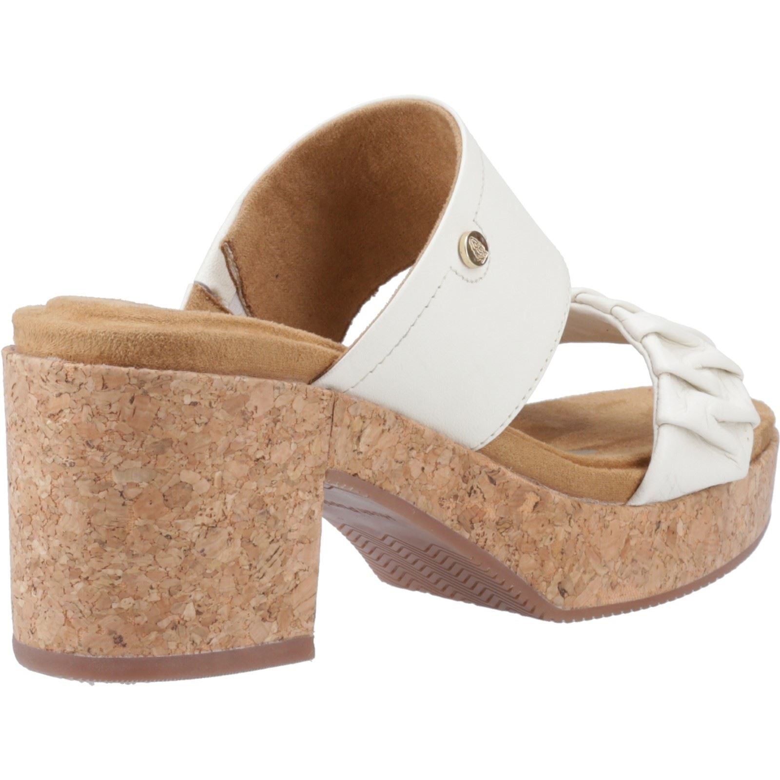 Hush Puppies Poppy Sandales En Cuir Pour Femmes De Couleur Crème