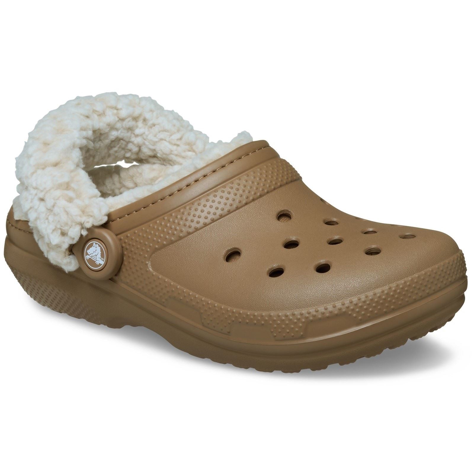 Crocs Classic Fleece Lined Sabots En Sépia En Thermoplastique
