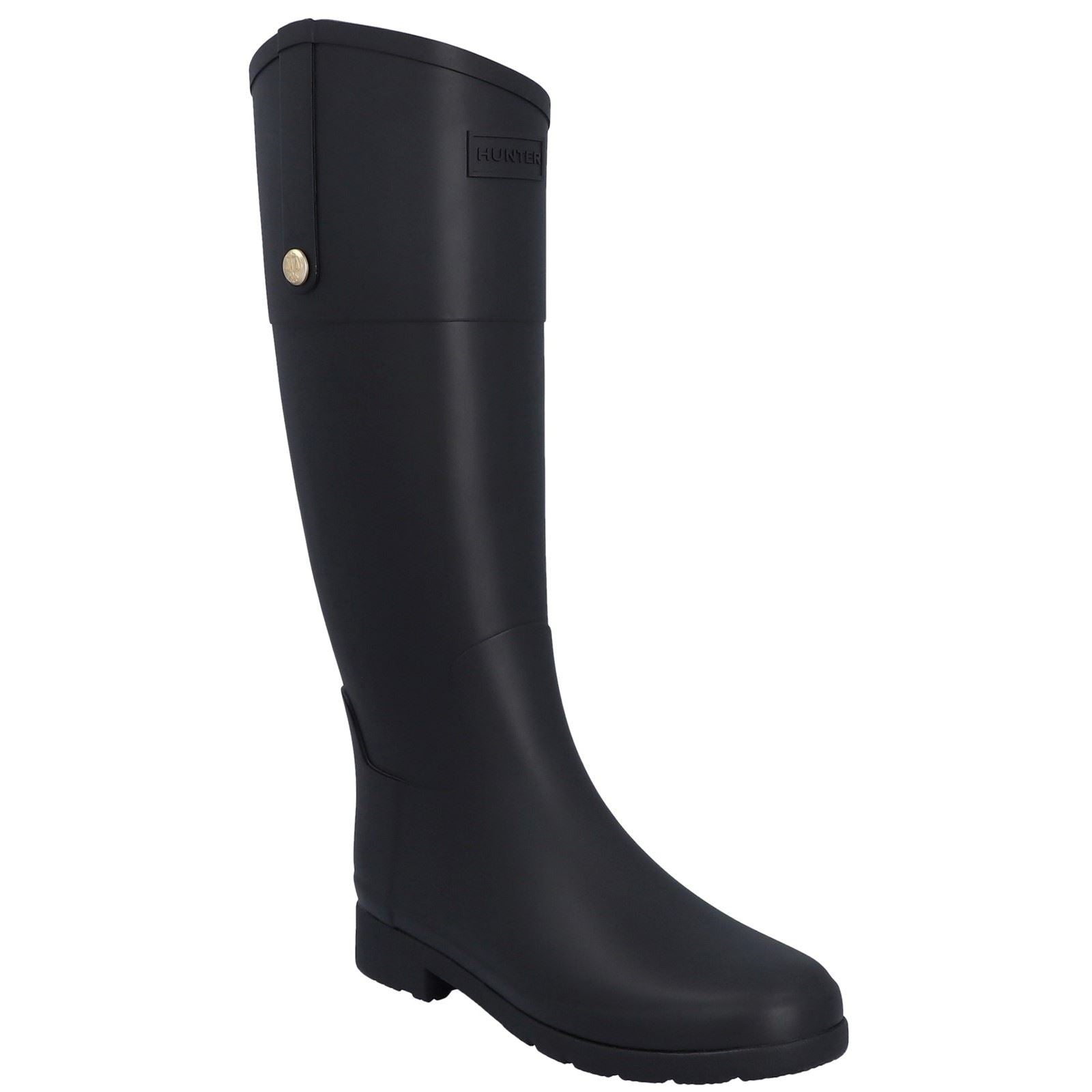 Hunter Refined Riding Bottes En Caoutchouc Noires Pour Femmes