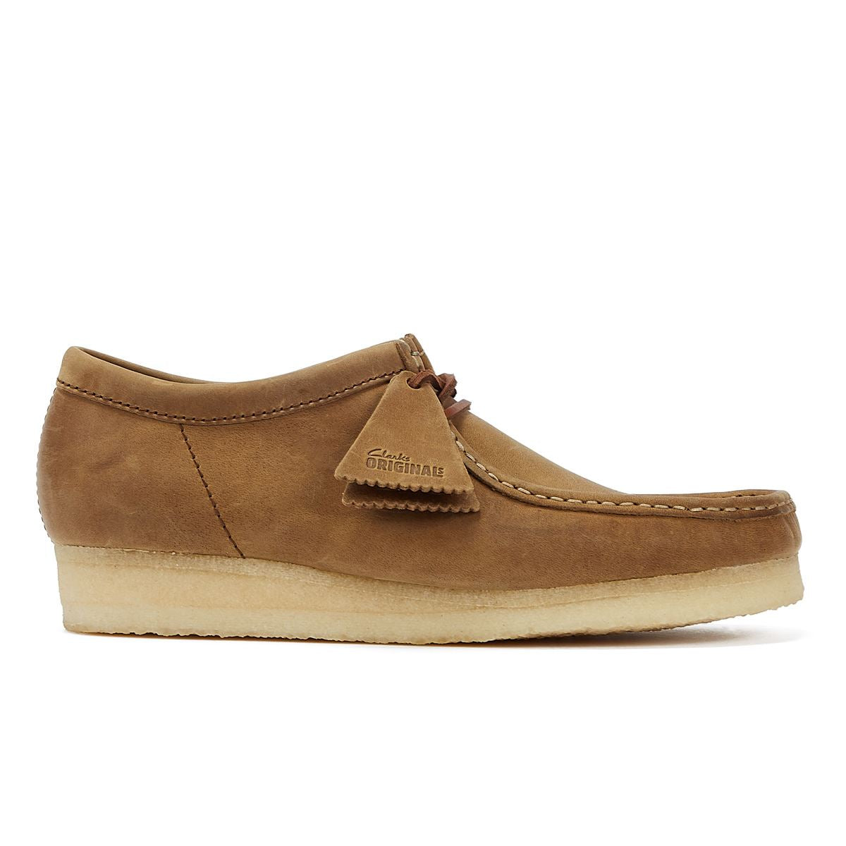 Clarks Originals Wallabee Chaussures En Cuir Marron À Lacets Pour Hommes