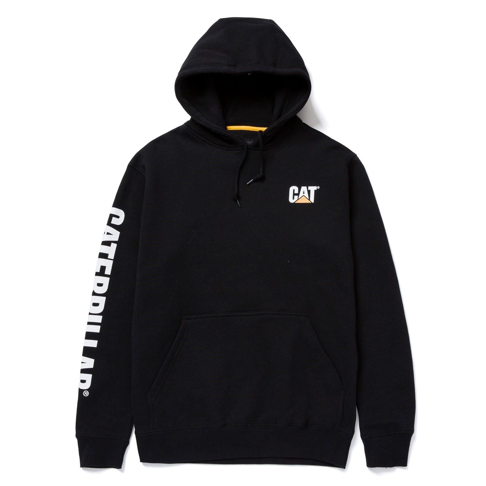 Caterpillar Trademark Banner Sweatshirt À Capuche Noir En Coton Pour Homme