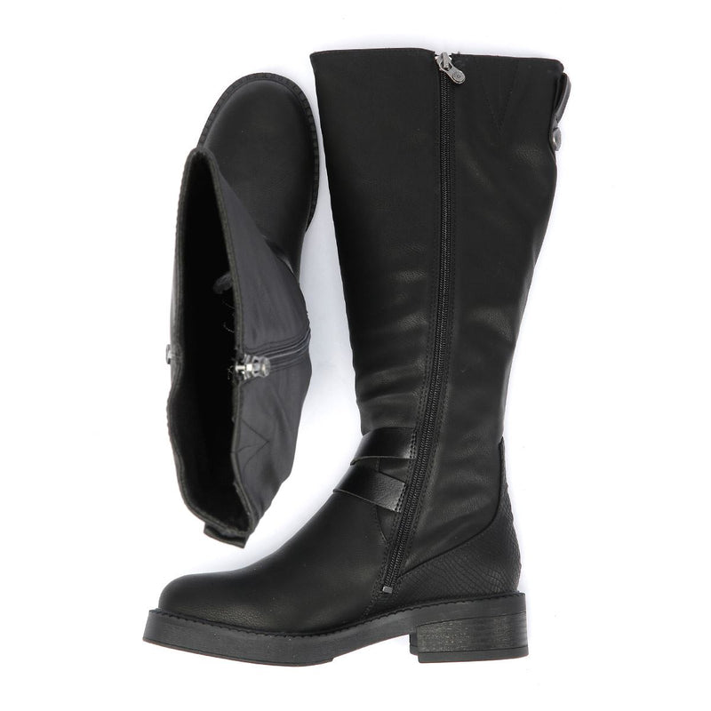 Blowfish Malibu Virtue 2 Bottes noires pour femmes en similicuir.