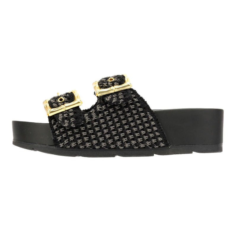 Desert Fleur Super Sandales Noires Pour Femmes