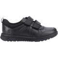 Hush Puppies Spencer Junior Chaussures Noires Pour Garçons En Cuir.