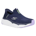Skechers Max Cushioning Smooth Baskets Femme En Toile Bleu Marine/Lavande