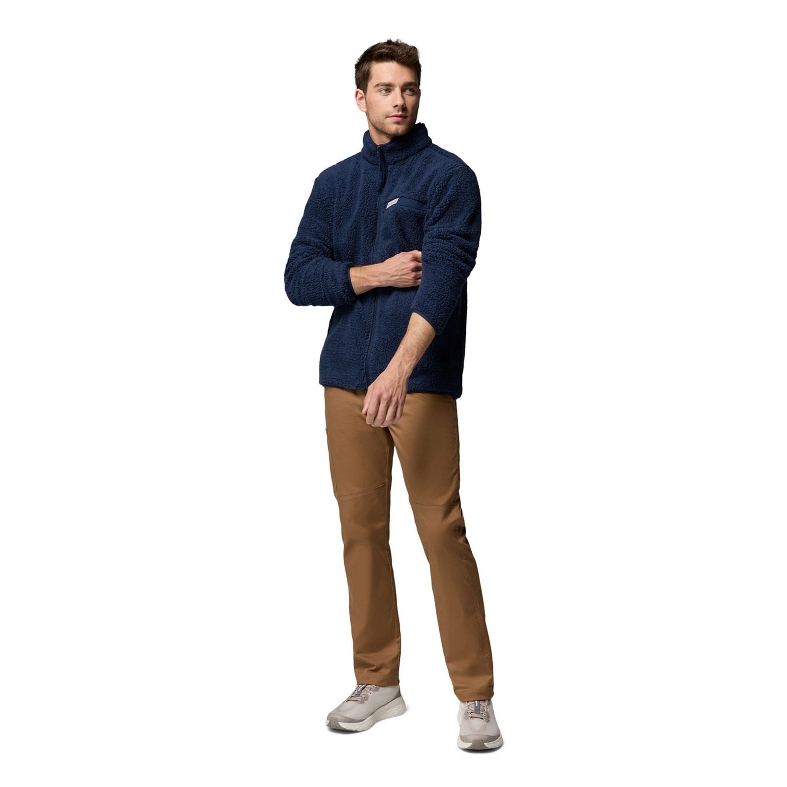 Columbia Rugged Ridge High Pile Full Zip Veste En Polaire Bleue Pour Homme