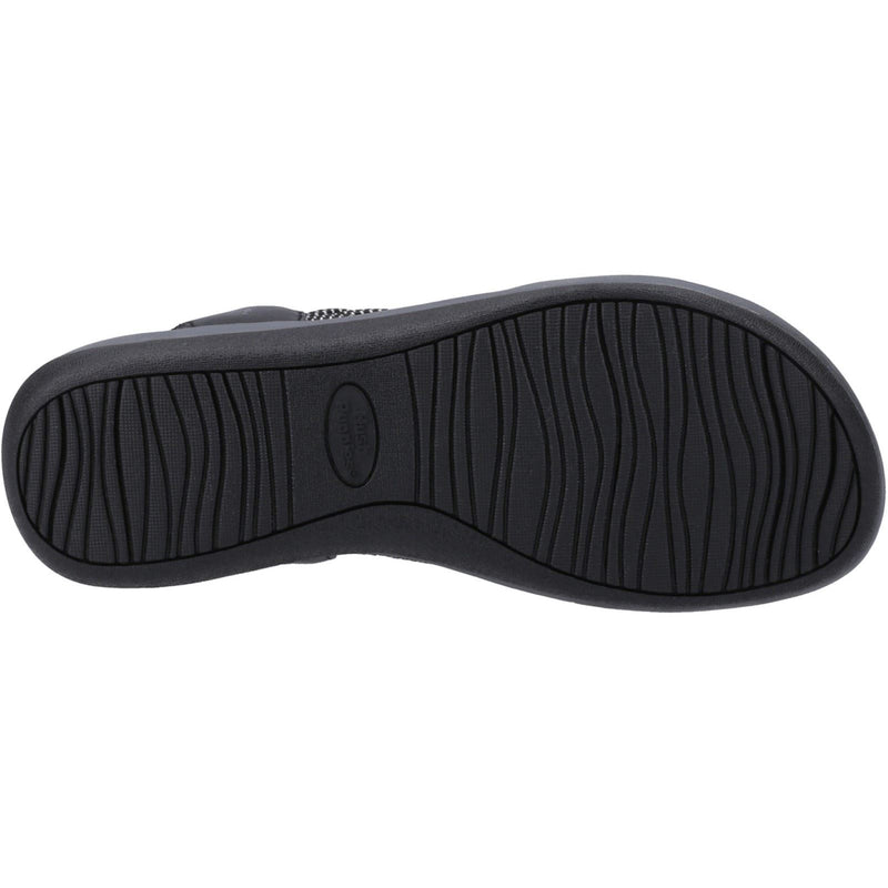 Hush Puppies Susanna Sandales Noires Pour Femmes En Cuir