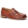 Base London Garfield Chaussures À Enfiler Pour Hommes En Cuir Brûlé.