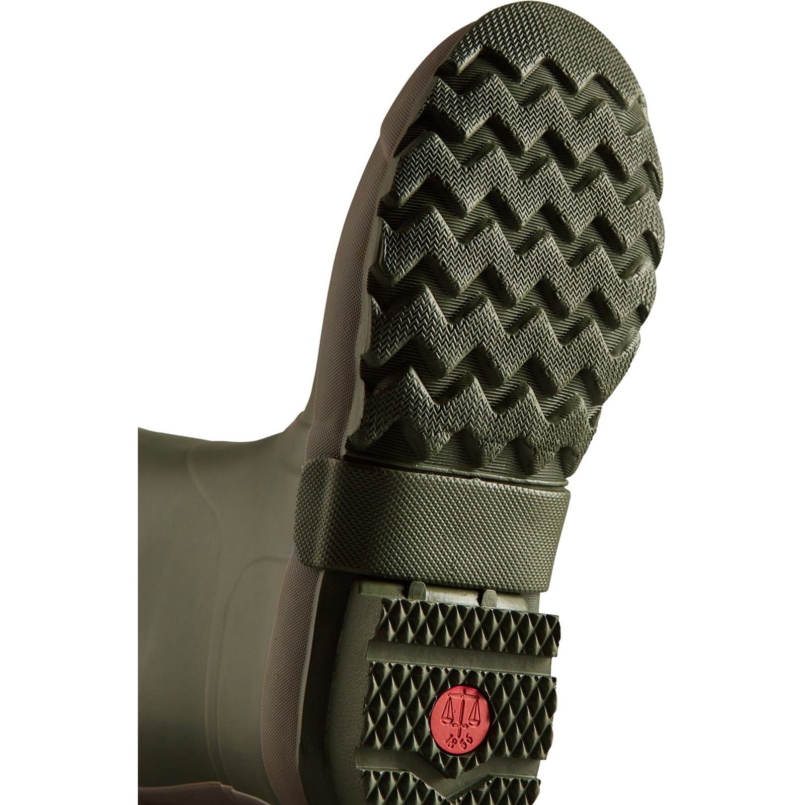 Hunter Gardener Boot Bottes En Caoutchouc Pour Homme, Vert Olive Foncé/Argile.