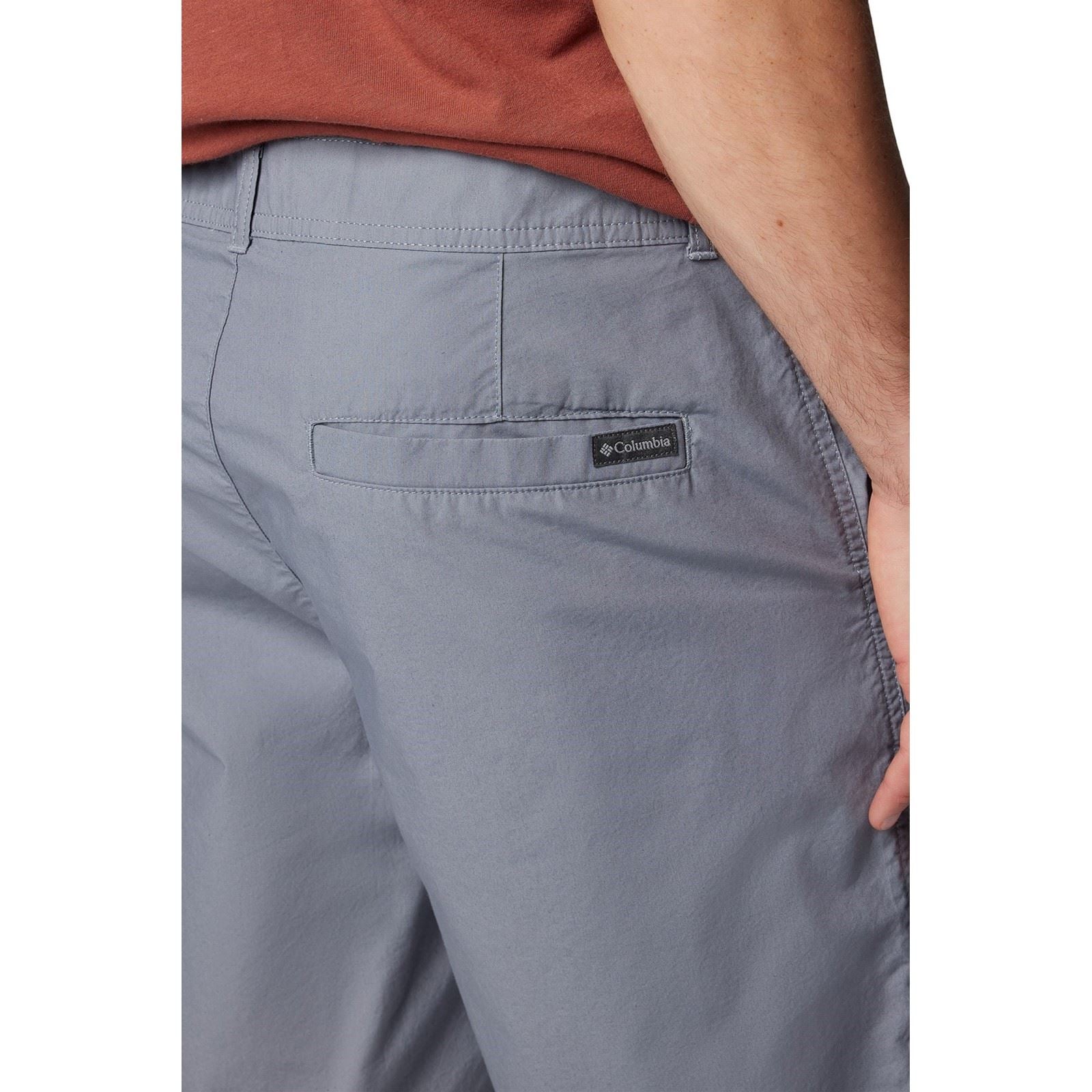 Columbia Washed Out Shorts En Coton Pour Hommes Gris Jusqu'aux Genoux