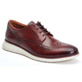 Base London Flight Chaussures Brogues Marron Brûlé En Cuir Pour Homme