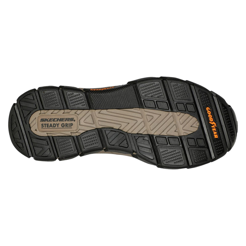Skechers Respected Elgin Chaussures Mocassins Pour Homme En Cuir Marron Foncé
