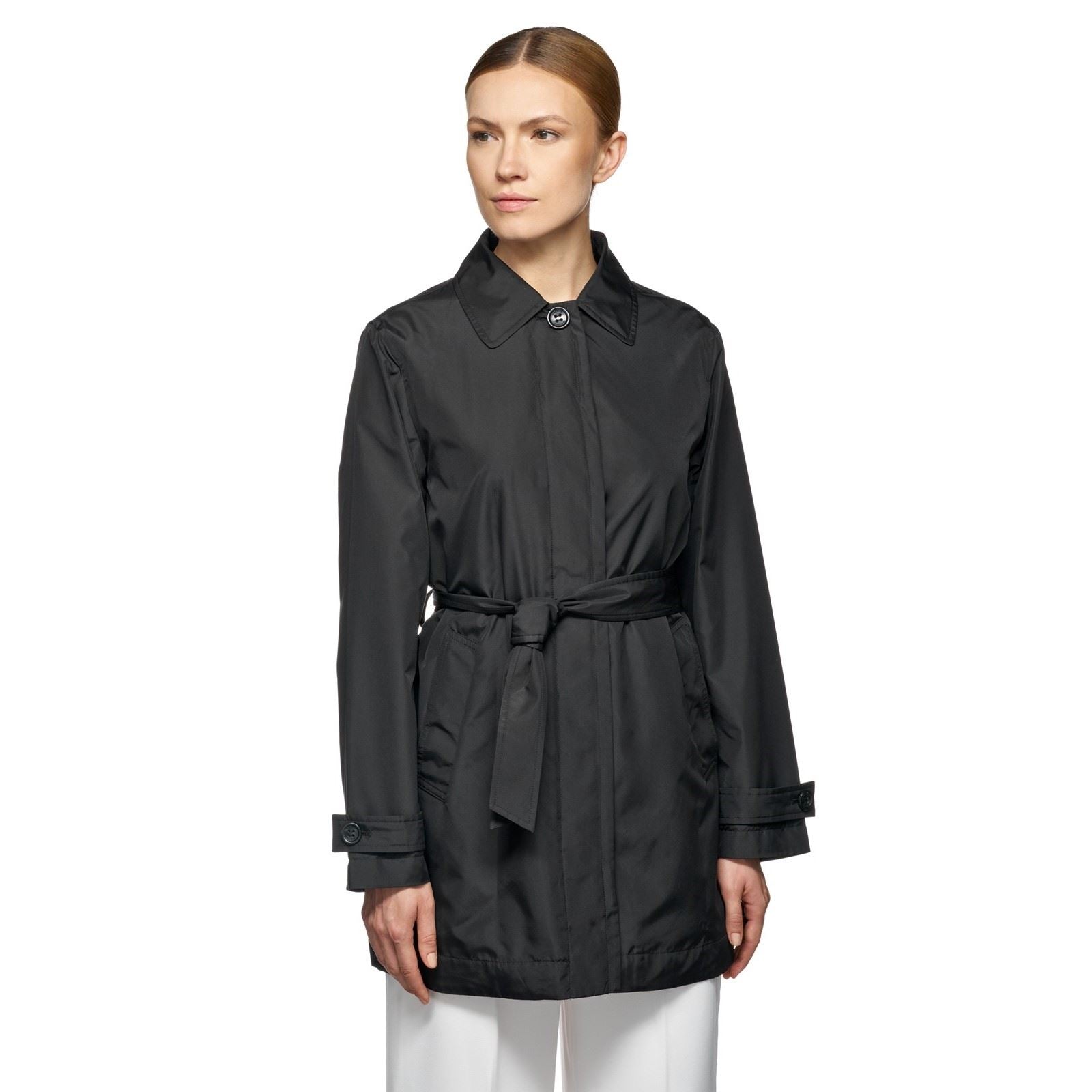 Geox W SOLEIL Manteau Trench Noir Pour Femme