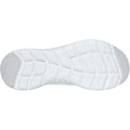 Skechers Flex Appeal 5.0 Fresh Touch Baskets En Cuir Blanc/Argent Pour Femmes