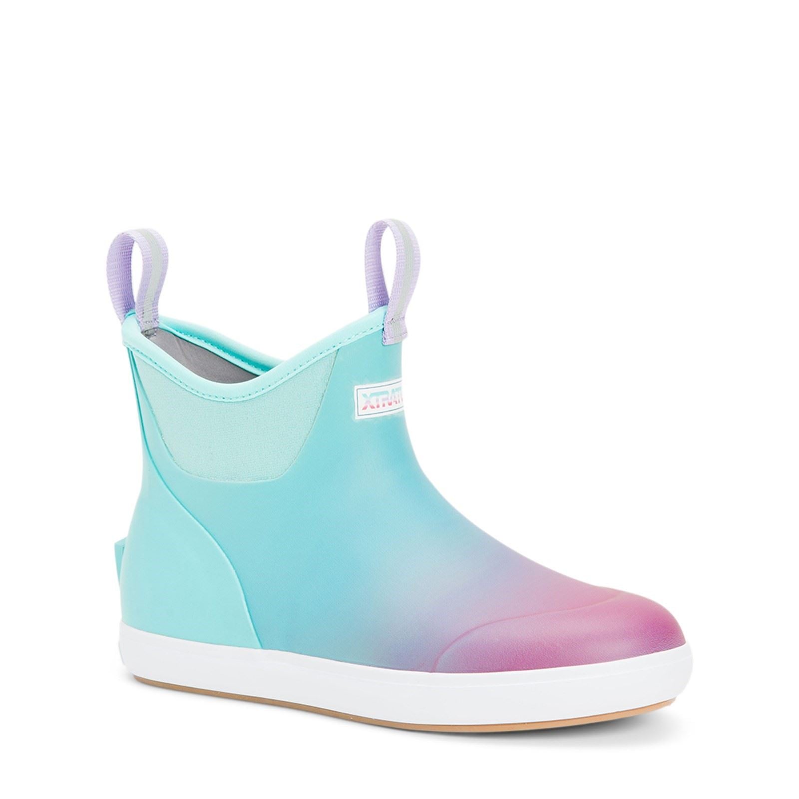 Xtratuf Bottes Wellington Aurora Bleues En Caoutchouc Deck À Cheville